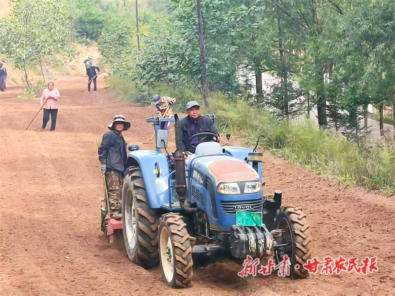 華亭：“鐵牛”播“金粒”沃野復(fù)種忙